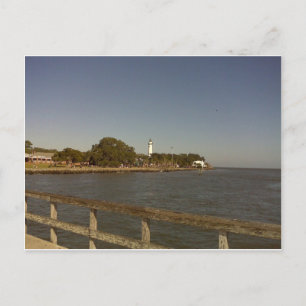 Postal Faro de la isla de San Simón
