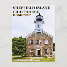 Postal Faro de la isla de Sheffield, Connecticut