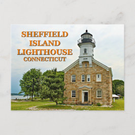 Postal Faro de la isla de Sheffield, Connecticut