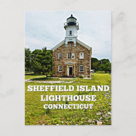 Postal Faro de la isla de Sheffield, Connecticut