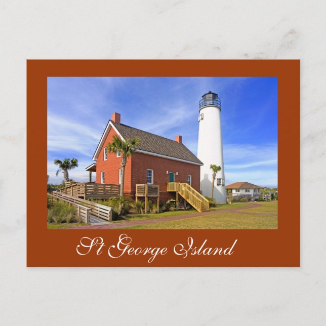 Postal Faro de la isla de St George, Florida (Anverso)