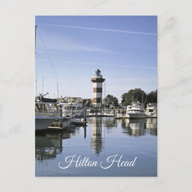 Postal Faro de la isla Hilton Head, Carolina del Sur (Anverso)