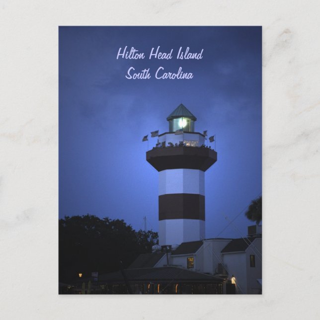 Postal Faro de la isla Hilton Head en Carolina del Sur (Anverso)