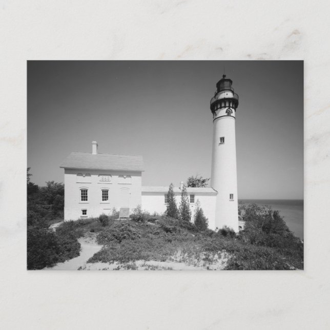 Postal Faro de la isla Manitou (Anverso)
