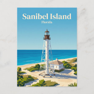Postal Faro de la Isla Sanibel USA