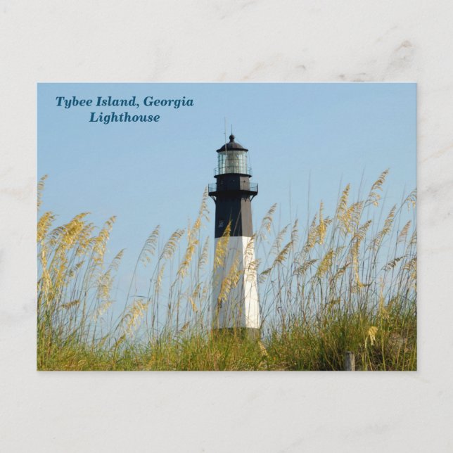 Postal Faro de la isla Tybee (Anverso)