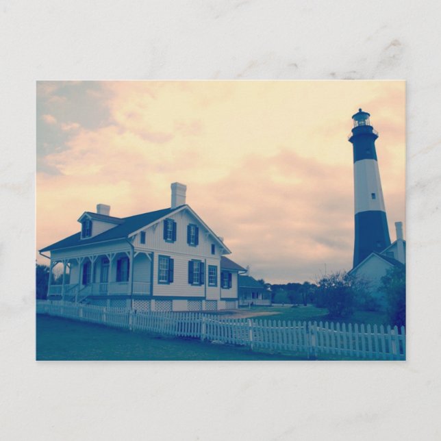 Postal Faro de la isla Tybee (Anverso)