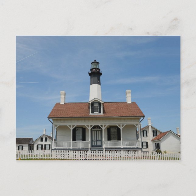 Postal Faro de la isla Tybee (Anverso)