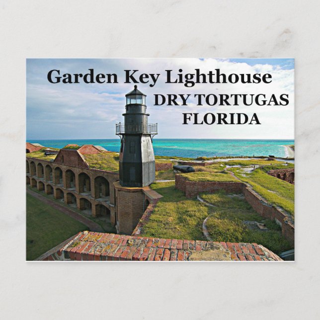 Postal Faro de la llave del jardín, Tortugas secas, posta (Anverso)