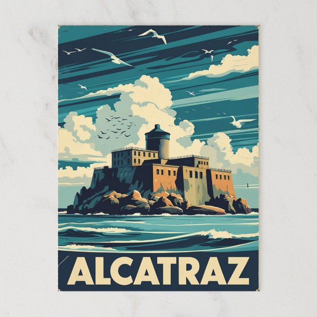 Postal Faro de la prisión de la isla de Alcatraz (Subido por el creador)
