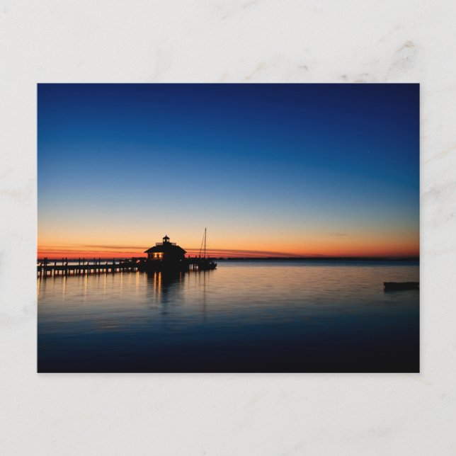 Postal Faro de las marismas de Roanoke (Anverso)