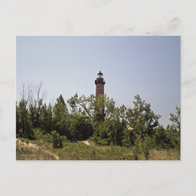 Postal Faro de Little Sable Point, Míchigan (Anverso)