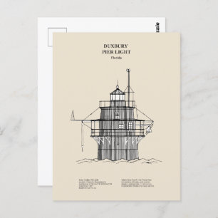 Postal Faro de luz Duxbury Pier - Massachusetts -SBD
