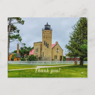 Postal Faro de Mackinac Point Gracias