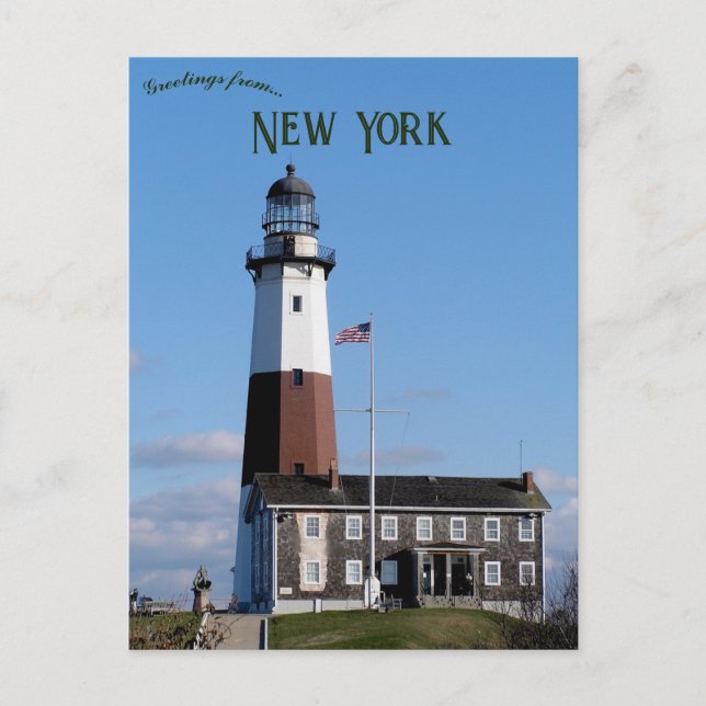 Postal Faro de Montauk Point Nueva York (Anverso)