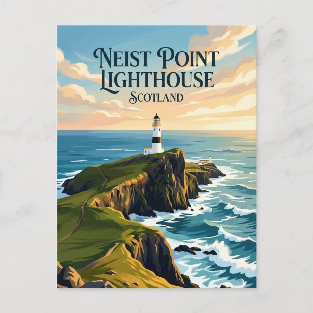 Postal Faro de Neist Point Escocia (Anverso)