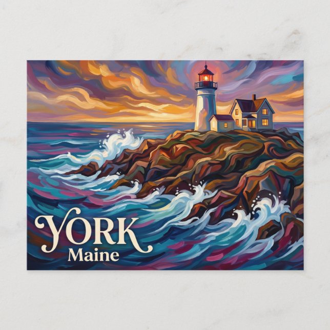 Postal Faro de Nubble EE. UU. (Anverso)