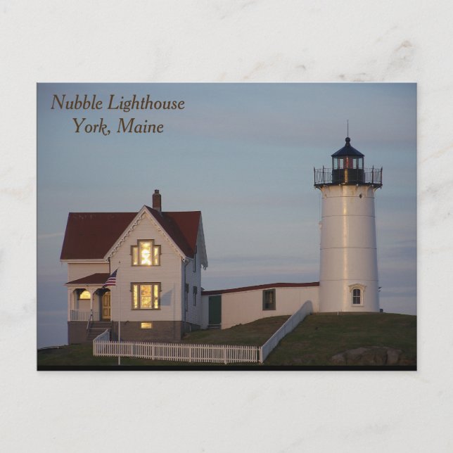 Postal Faro de Nubble, York, Maine (Anverso)