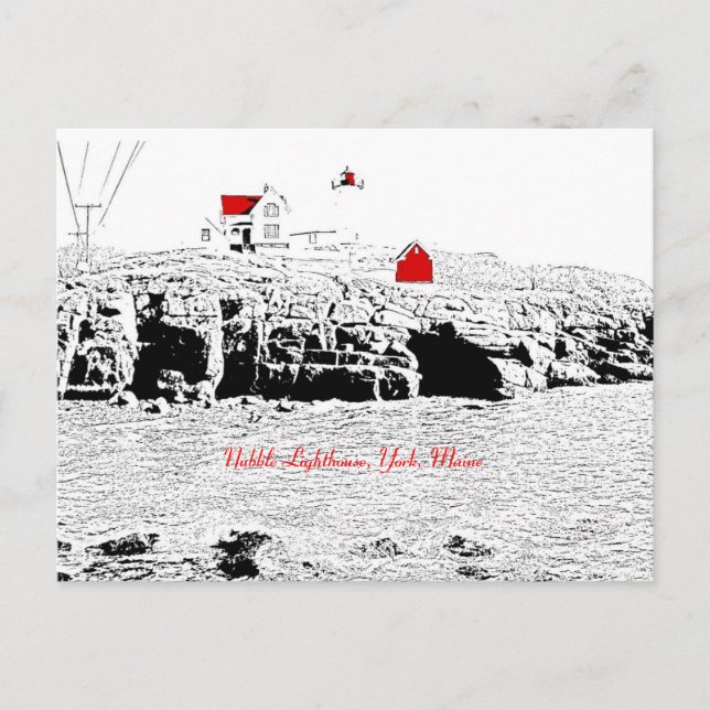Postal Faro de Nubble, York, Maine - Postcard (Anverso)