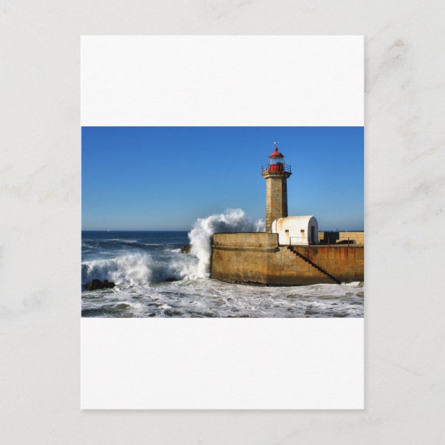 Postal Faro de Oporto (Anverso)