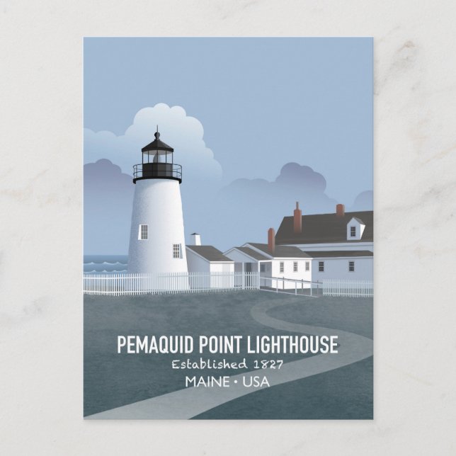 Postal Faro de Pemaquid Point (Anverso)