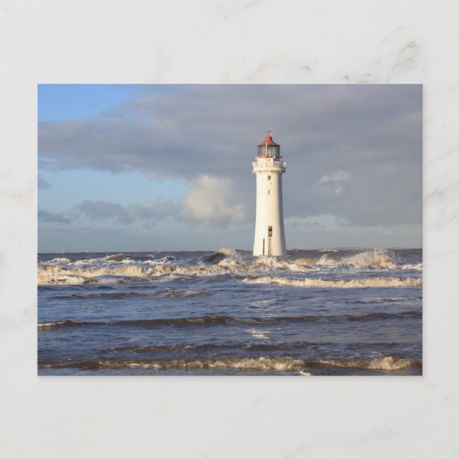 Postal Faro de Perch Rock, New Brighton (Anverso)