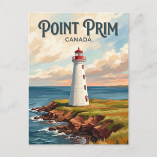 Postal Faro de Point Prim Canadá