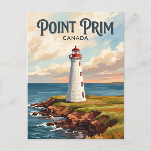 Postal Faro de Point Prim Canadá (Anverso)