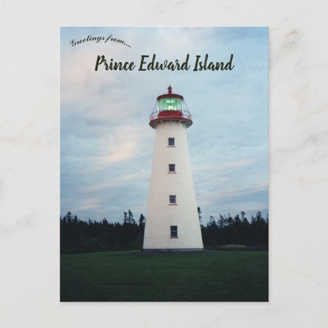Postal Faro de Point Prim PEI Canadá (Anverso)