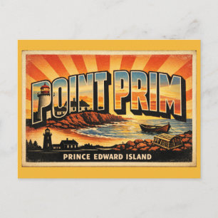 Postal Faro de Point Prim PEI Faro más antiguo