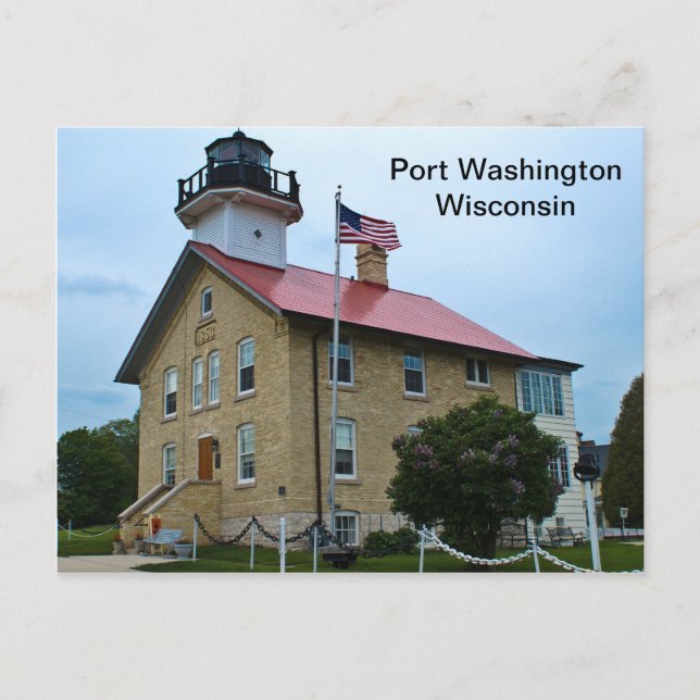 Postal Faro de Port Washington Wisconsin (Anverso)