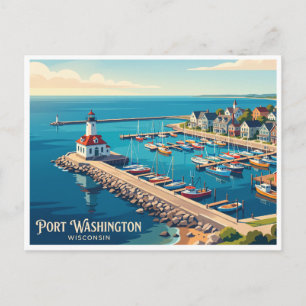 Postal Faro de Port Washington Wisconsin
