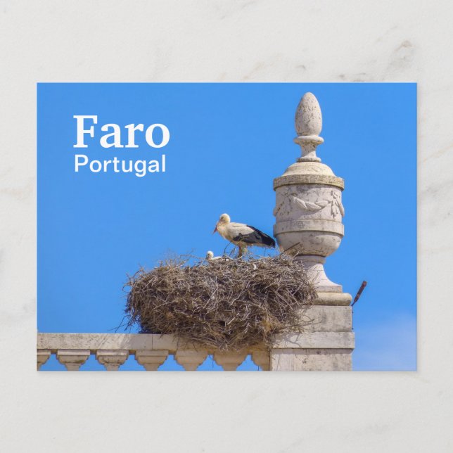 Postal Faro de Portugal en el Algarve (Anverso)