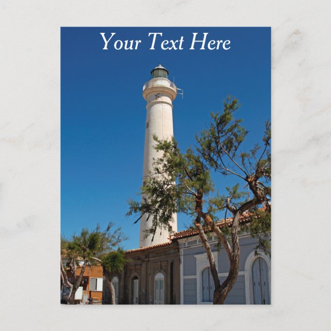 Postal Faro de Punta Secca, Sicilia, Italia (Anverso)