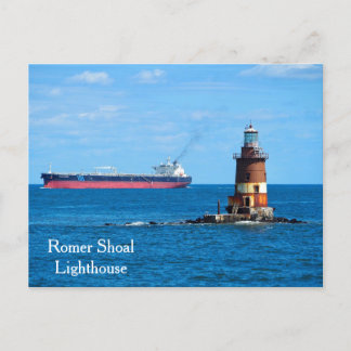 Postal Faro de Romer Shoal: Guardián del Puerto de Nueva