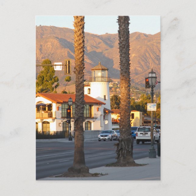 Postal Faro de Santa Bárbara, California (Anverso)