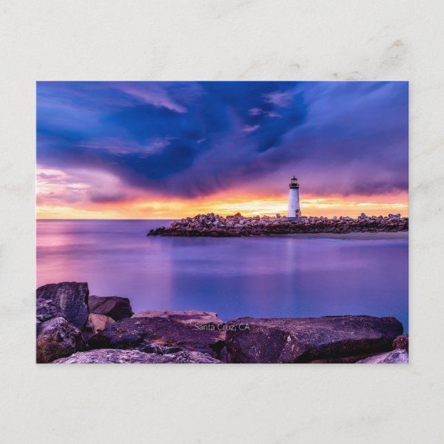 Postal Faro de Santa Cruz, California (Anverso)