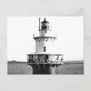Postal Faro de Shoal de la Isla Hog