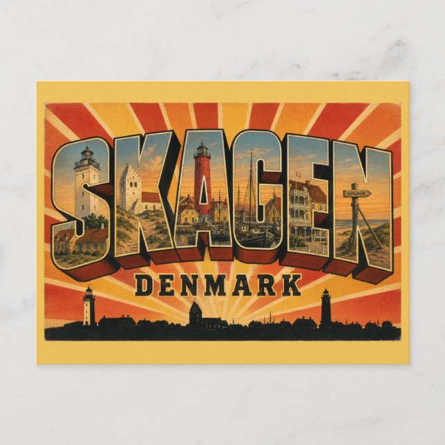 Postal Faro de Skagen Dinamarca (Anverso)