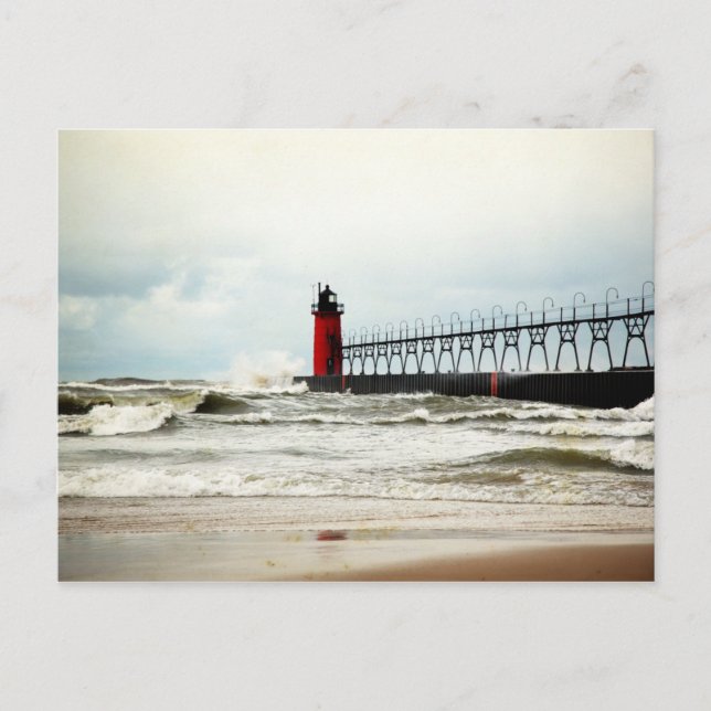 Postal Faro de South Haven Michigan (Anverso)
