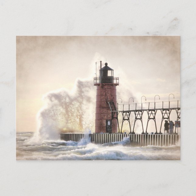 Postal Faro de South Haven Michigan (Anverso)