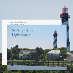 Postal Faro de St Augustine Isla Anastasia Florida