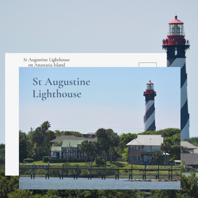 Postal Faro de St Augustine Isla Anastasia Florida (Subido por el creador)