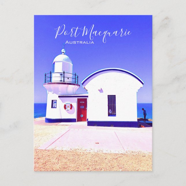 Postal Faro de Tacking Point Puerto Macquarie Australia (Anverso)