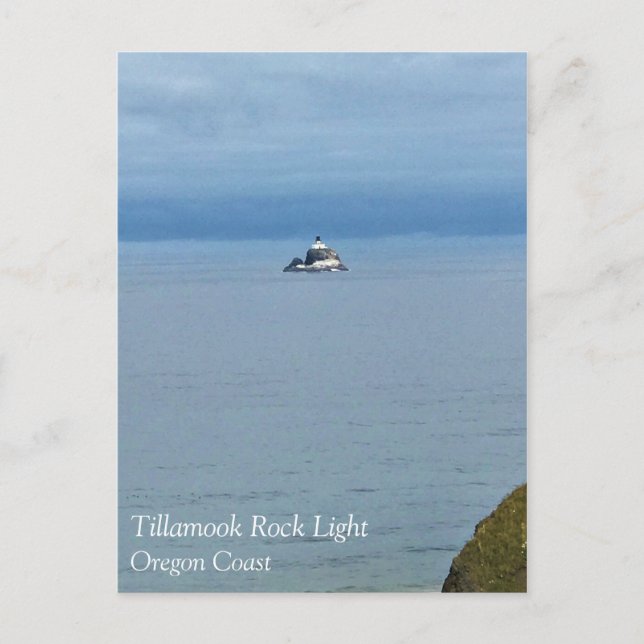 Postal Faro de Tillamook Rock, costa de Oregón (Anverso)
