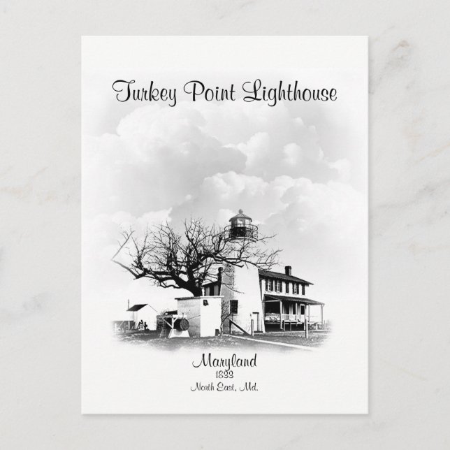 Postal Faro de Turkey Point - Maryland (Anverso)