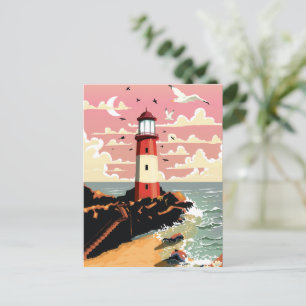 Postal Faro de Vintage