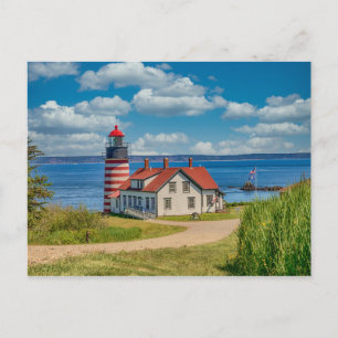 Postal Faro de West Quoddy Head, Lubec, Maine