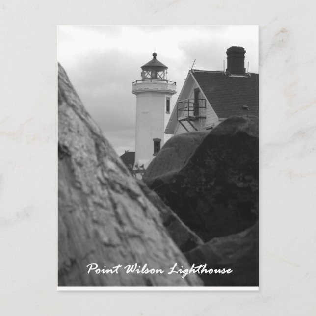 Postal Faro de Wilson del punto, puerto Townsend, Oregon (Anverso)
