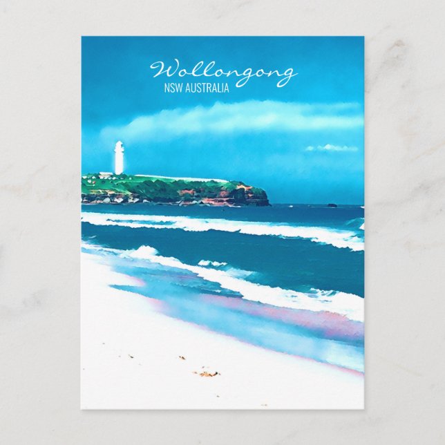 Postal Faro de Wollongong Beach NSW (Anverso)